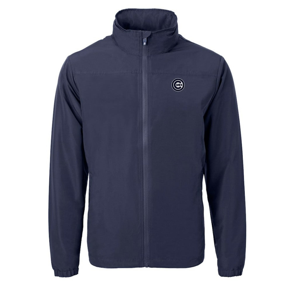 Chicago Cubs Cutter & Buck Charter Eco Recycled Full-Zip Hoodie Jacket - Navy - MLB Discount