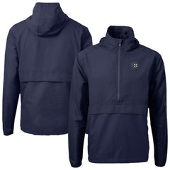 Chicago Cubs Cutter & Buck Charter Eco Recycled Anorak Half-Zip Hoodie Jacket - Navy - MLB Sale