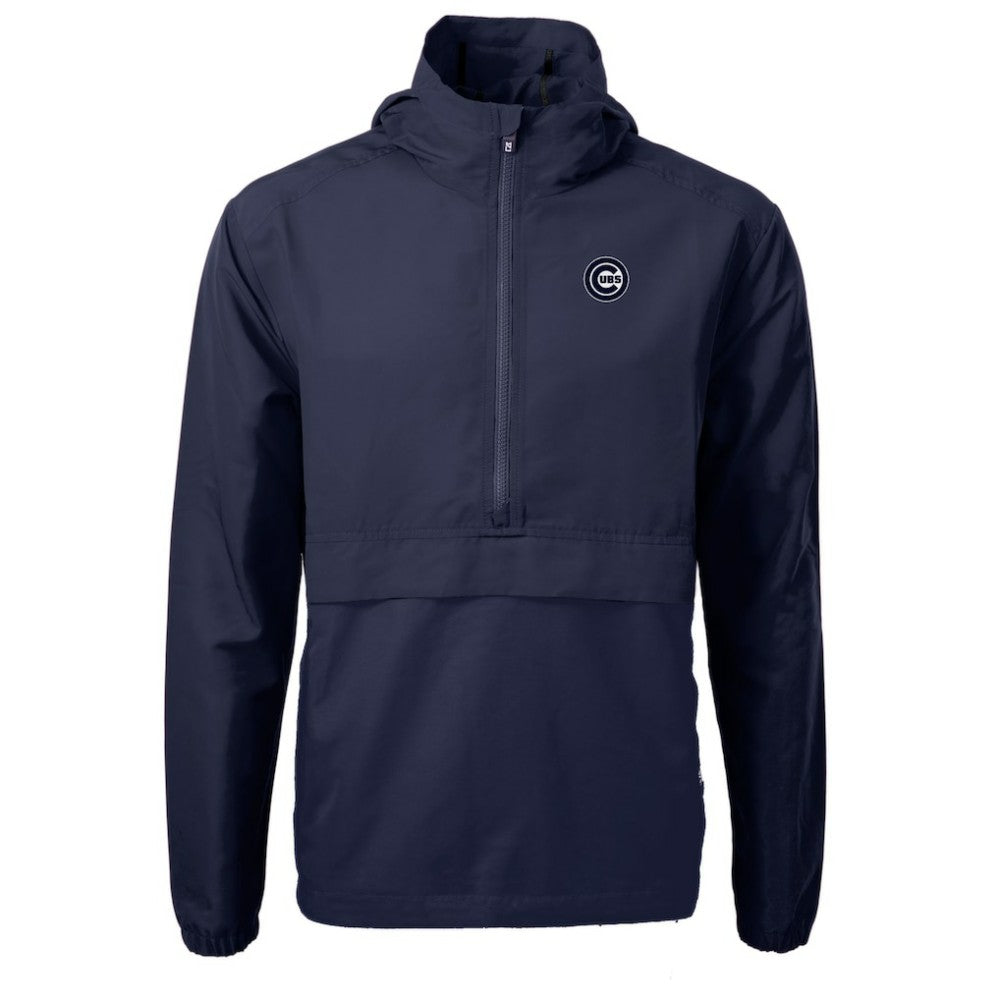 Chicago Cubs Cutter & Buck Charter Eco Recycled Anorak Half-Zip Hoodie Jacket - Navy - MLB Sale