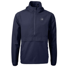 Chicago Cubs Cutter & Buck Charter Eco Recycled Anorak Half-Zip Hoodie Jacket - Navy - MLB Sale