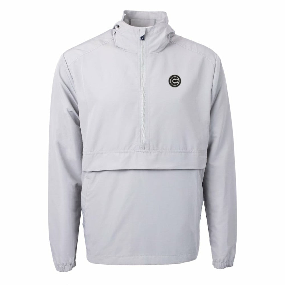Chicago Cubs Cutter & Buck Charter Eco Recycled Anorak Half-Zip Hoodie Jacket - Gray - MLB Sale