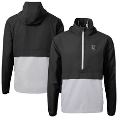 Kansas City Royals Cutter & Buck Charter Eco Recycled Anorak Half-Zip Hoodie Jacket - Black/Gray - MLB Online