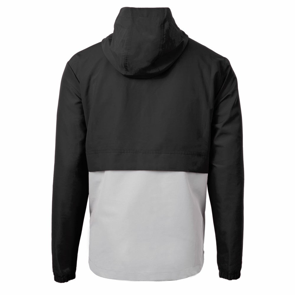 Kansas City Royals Cutter & Buck Charter Eco Recycled Anorak Half-Zip Hoodie Jacket - Black/Gray - MLB Online