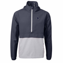 Boston Red Sox Cutter & Buck Charter Eco Recycled Anorak Half-Zip Hoodie Jacket - Navy/Gray - MLB Lifestyle