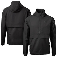 Boston Red Sox Cutter & Buck Charter Eco Recycled Anorak Half-Zip Hoodie Jacket - Black - MLB on Sale