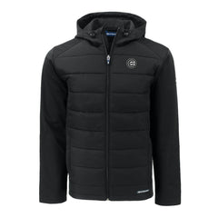 Chicago Cubs Cutter & Buck Evoke Hybrid Eco Softshell Recycled Full-Zip Jacket - Black - MLB Sale