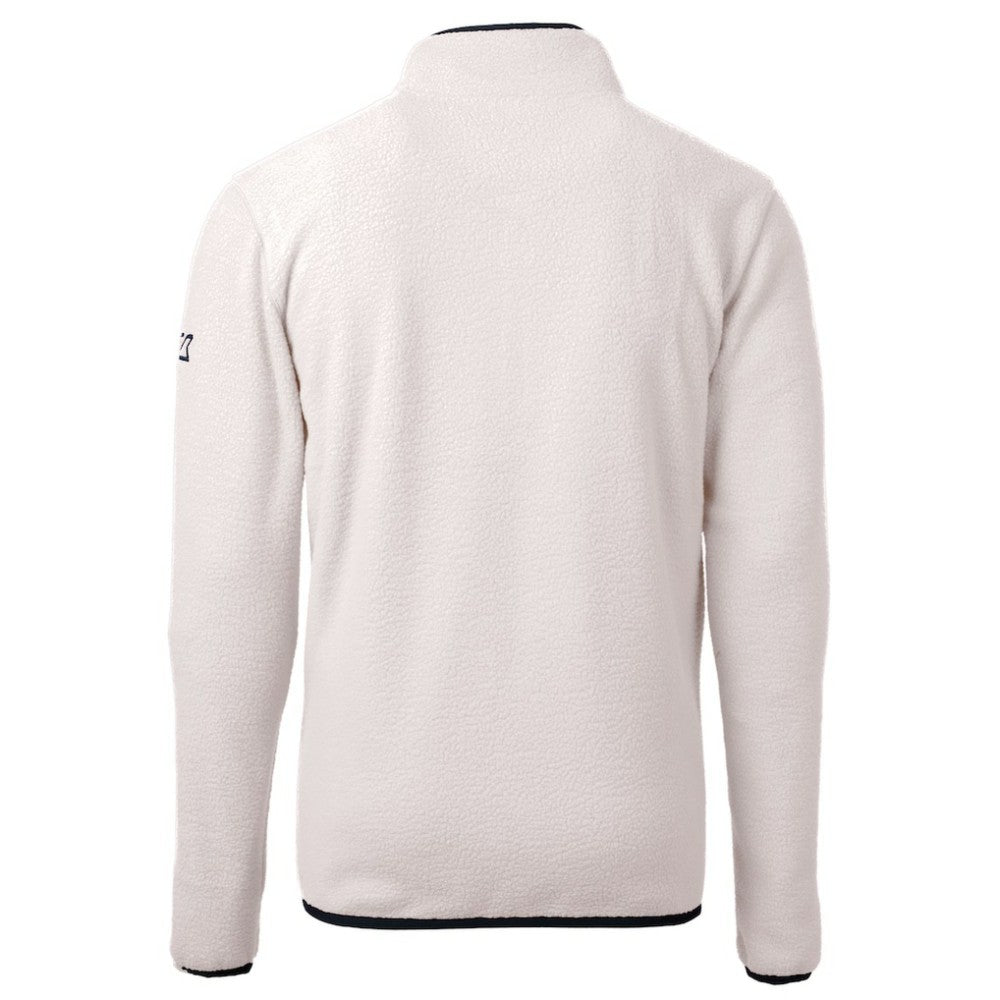 New York Yankees Cutter & Buck Cascade Eco Fleece Quarter-Zip Jacket - Oatmeal - MLB on Sale