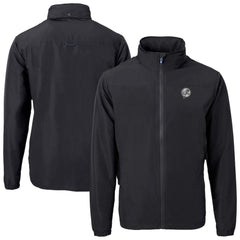 New York Yankees Cutter & Buck Charter Eco Recycled Full-Zip Hoodie Jacket - Black - MLB on Sale