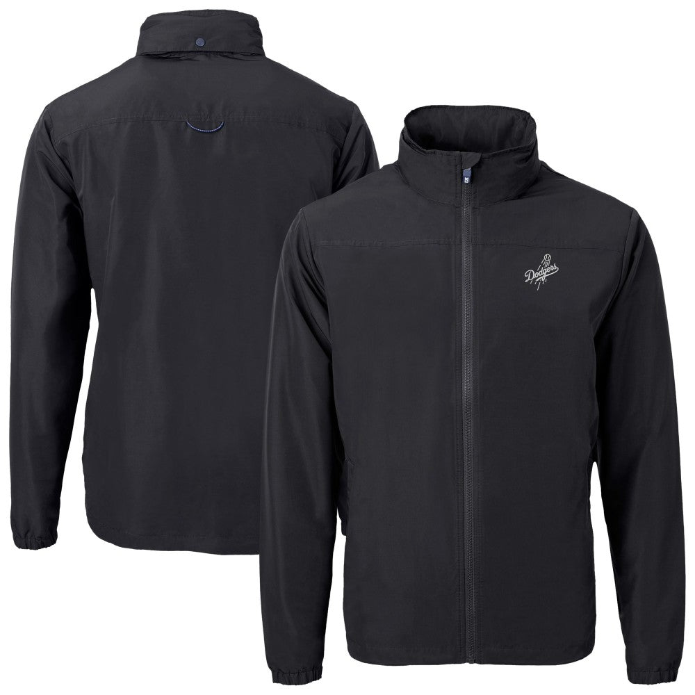 Los Angeles Dodgers Cutter & Buck Charter Eco Recycled Full-Zip Hoodie Jacket - Black - MLB Online