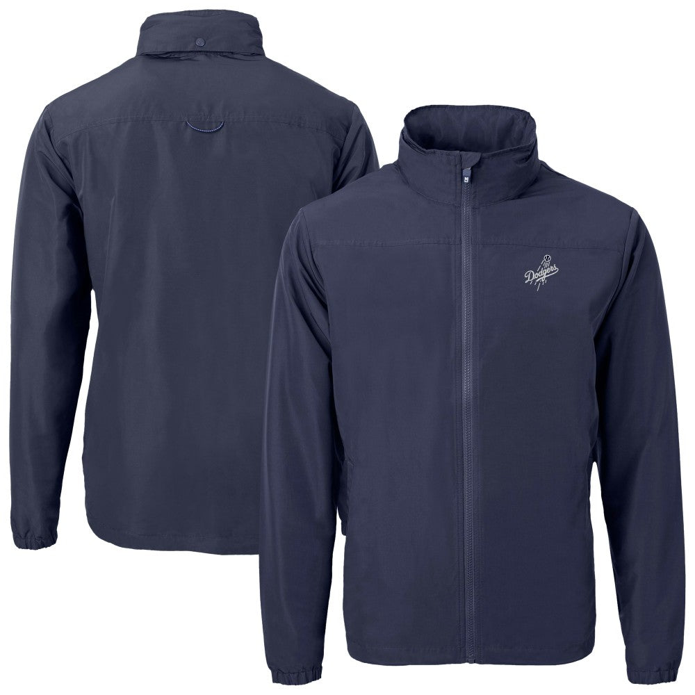 Los Angeles Dodgers Cutter & Buck Charter Eco Recycled Full-Zip Hoodie Jacket - Navy - MLB Online