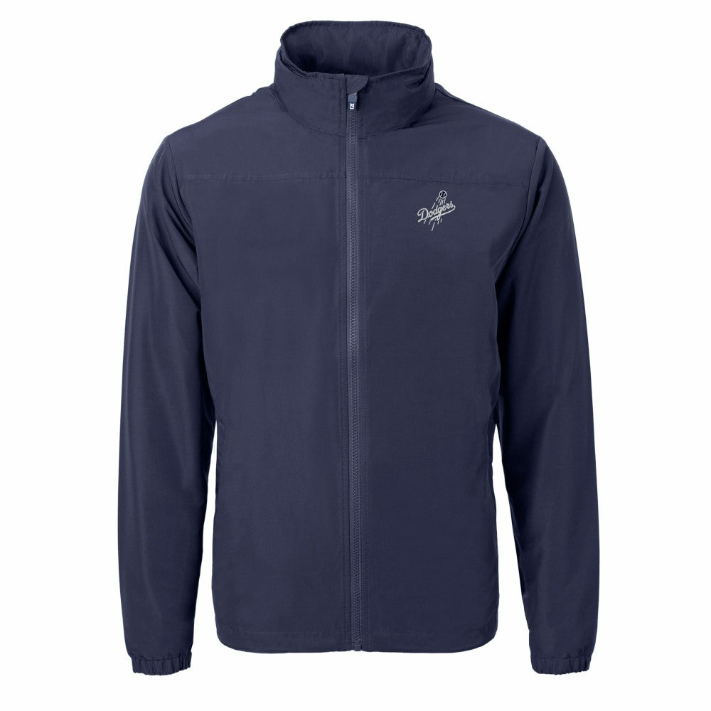 Los Angeles Dodgers Cutter & Buck Charter Eco Recycled Full-Zip Hoodie Jacket - Navy - MLB Online
