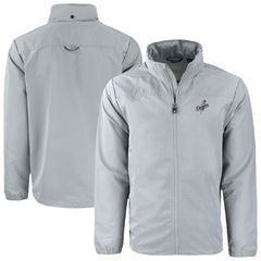 Los Angeles Dodgers Cutter & Buck Charter Eco Recycled Full-Zip Hoodie Jacket - Gray - MLB Discount