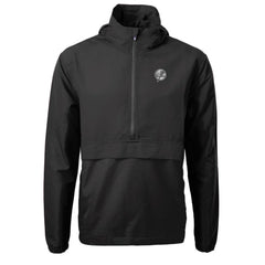 New York Yankees Cutter & Buck Charter Eco Recycled Anorak Half-Zip Hoodie Jacket - Black - MLB on Sale