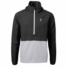 Pittsburgh Pirates Cutter & Buck Charter Eco Recycled Anorak Half-Zip Hoodie Jacket - Black - MLB Online