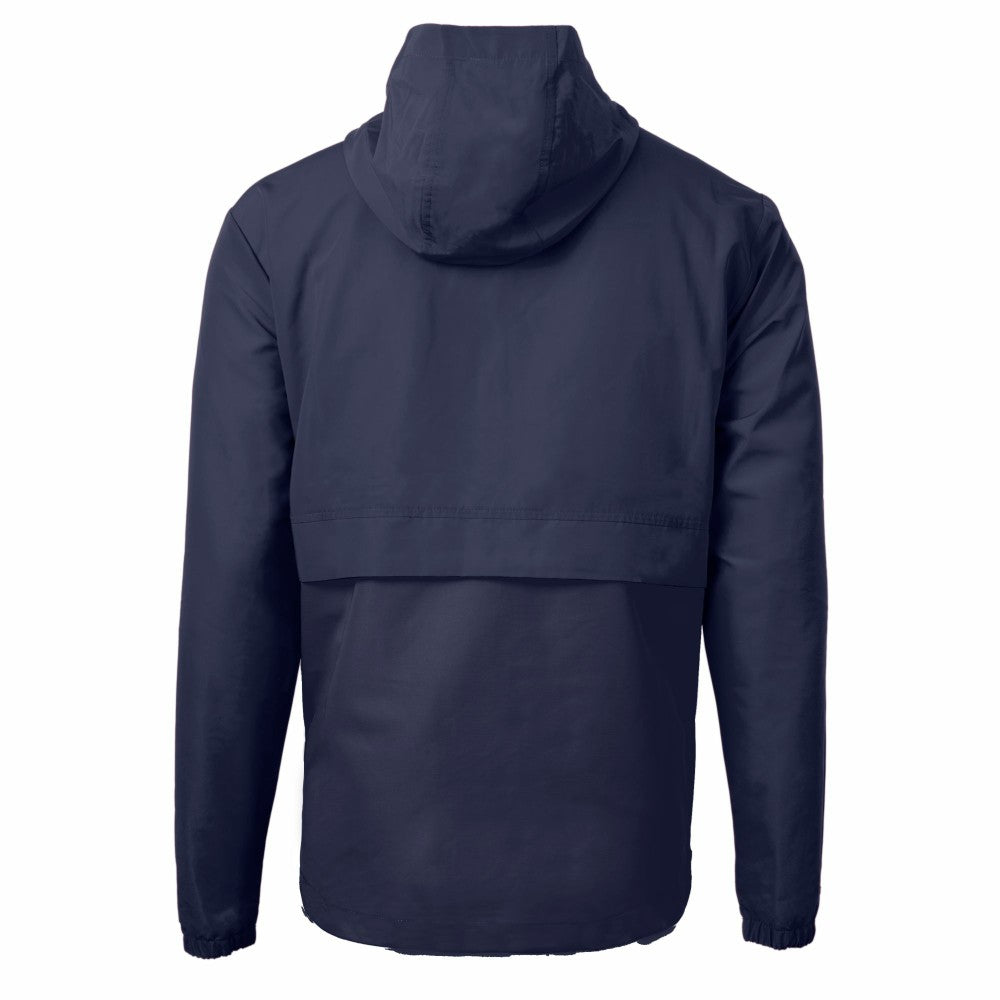 Milwaukee Brewers Cutter & Buck Charter Eco Recycled Anorak Half-Zip Hoodie Jacket - Navy - MLB Discount