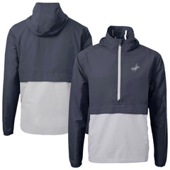 Los Angeles Dodgers Cutter & Buck Charter Eco Recycled Anorak Half-Zip Hoodie Jacket - Navy/Gray - MLB on Sale