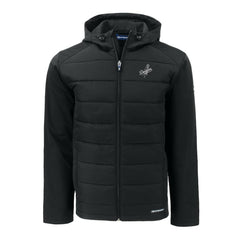 Los Angeles Dodgers Cutter & Buck Evoke Hybrid Eco Softshell Recycled Full-Zip Hooded Jacket - Black - MLB Lifestyle