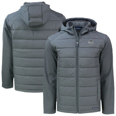 Philadelphia Phillies Cutter & Buck Evoke Hybrid Eco Softshell Recycled Full-Zip Hooded Jacket - Gray - MLB Discount