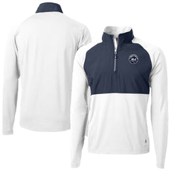 New York Mets Cutter & Buck Adapt Eco Hybrid Raglan DryTec Quarter-Zip Jacket - White - MLB Online