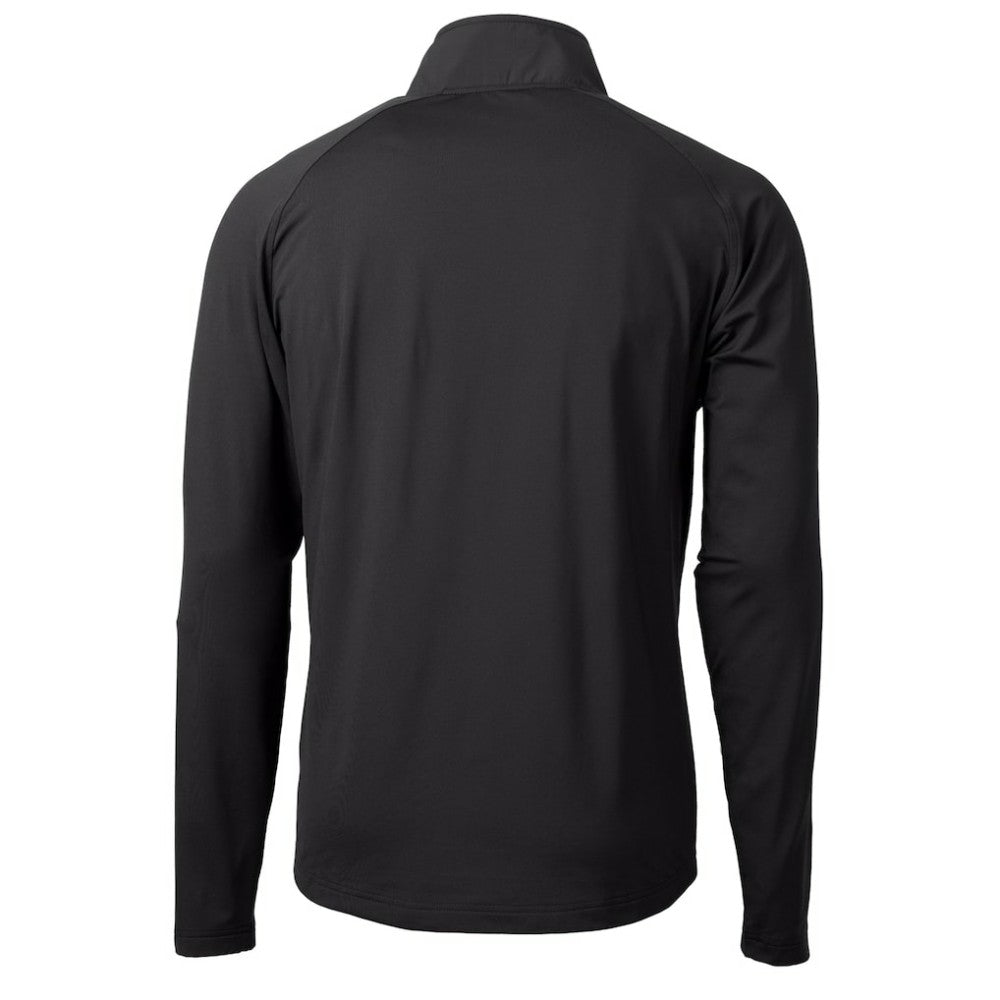New York Yankees Cutter & Buck Adapt Eco Hybrid Raglan DryTec Quarter-Zip Jacket - Black - MLB Sale