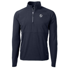 New York Yankees Cutter & Buck Adapt Eco Hybrid Raglan DryTec Quarter-Zip Jacket - Navy - MLB Discount