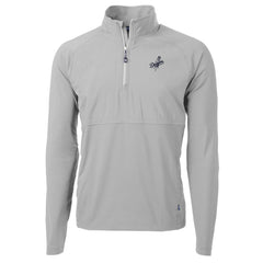 Los Angeles Dodgers Cutter & Buck Adapt Eco Hybrid Raglan DryTec Quarter-Zip Jacket - Gray - MLB Discount