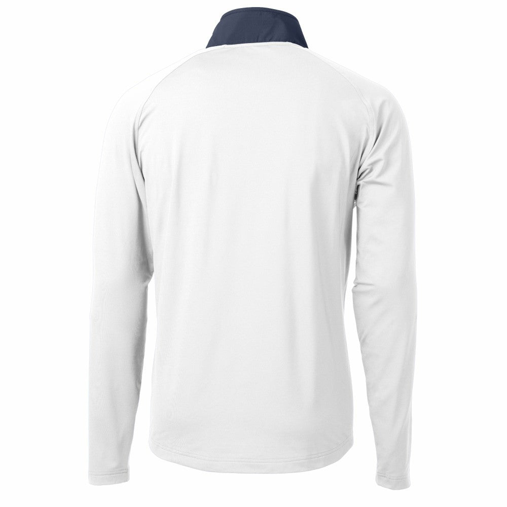 Los Angeles Dodgers Cutter & Buck Adapt Eco Hybrid Raglan DryTec Quarter-Zip Jacket - White - MLB Discount