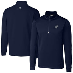 Los Angeles Dodgers Cutter & Buck Traverse Eco Tri-Blend DryTec Quarter-Zip Jacket - Navy - MLB Lifestyle