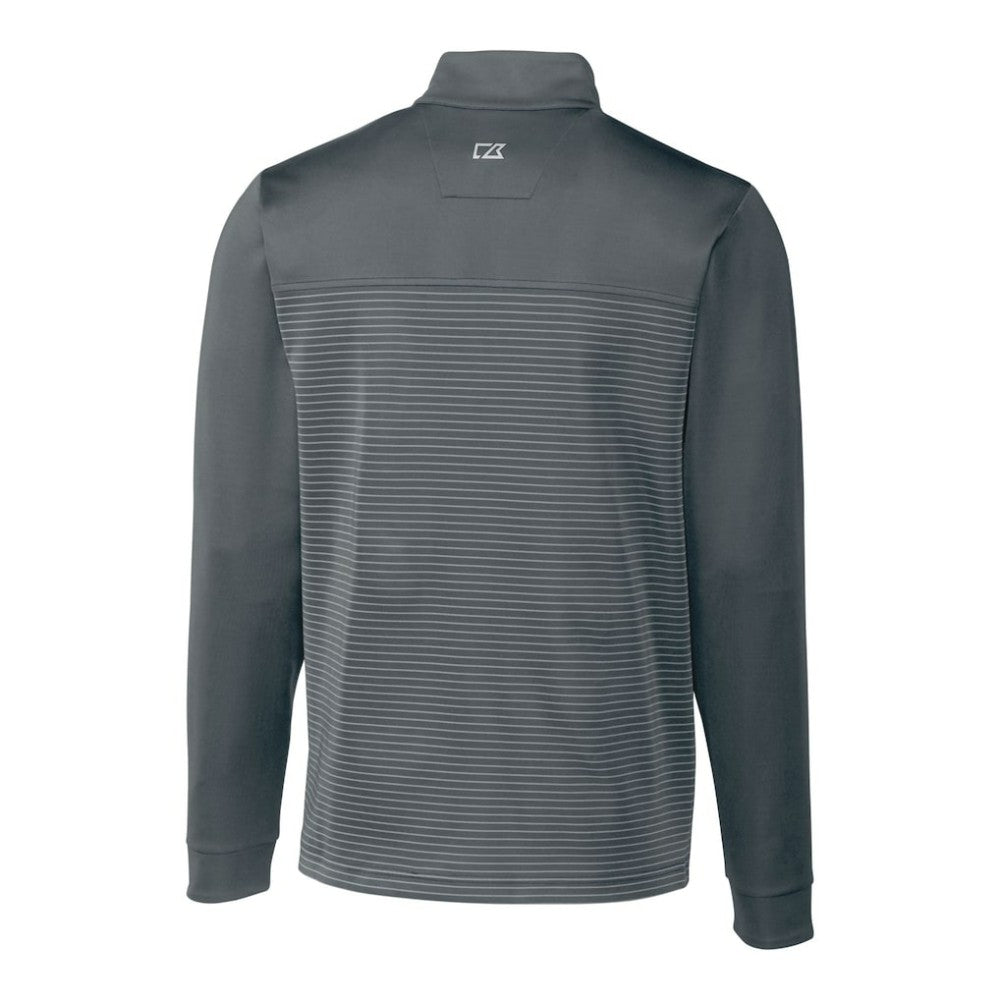 San Diego Padres Cutter & Buck Traverse Eco Stripe Tri-Blend DryTec Quarter-Zip Jacket - Gray - MLB on Sale