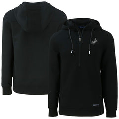 Los Angeles Dodgers Cutter & Buck Roam Eco Recycled Tri-Blend Half-Zip Hoodie - Black - MLB Online