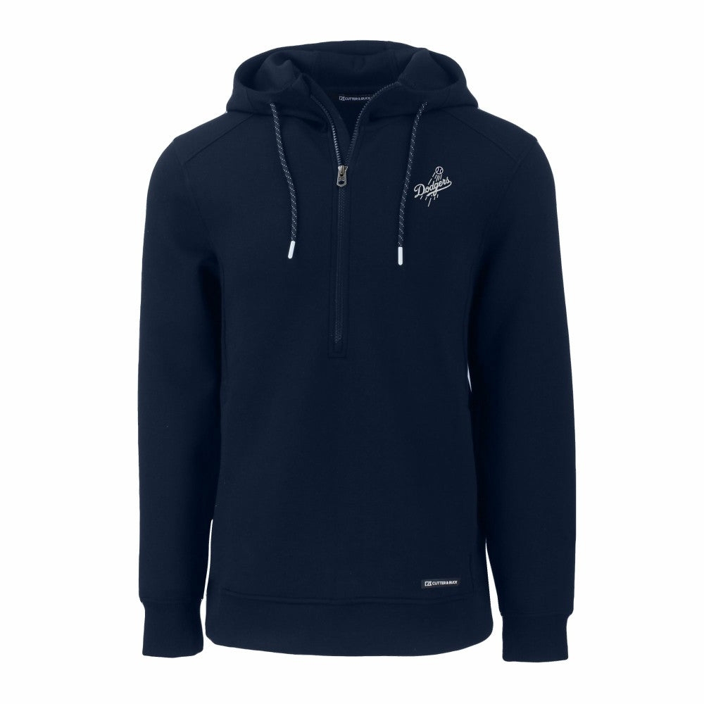 Los Angeles Dodgers Cutter & Buck Roam Eco Recycled Tri-Blend Half-Zip Hoodie - Navy - MLB Online