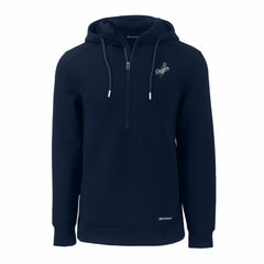 Los Angeles Dodgers Cutter & Buck Roam Eco Recycled Tri-Blend Half-Zip Hoodie - Navy - MLB Online