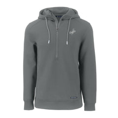 Los Angeles Dodgers Cutter & Buck Roam Eco Recycled Tri-Blend Half-Zip Hoodie - Gray - MLB Lifestyle