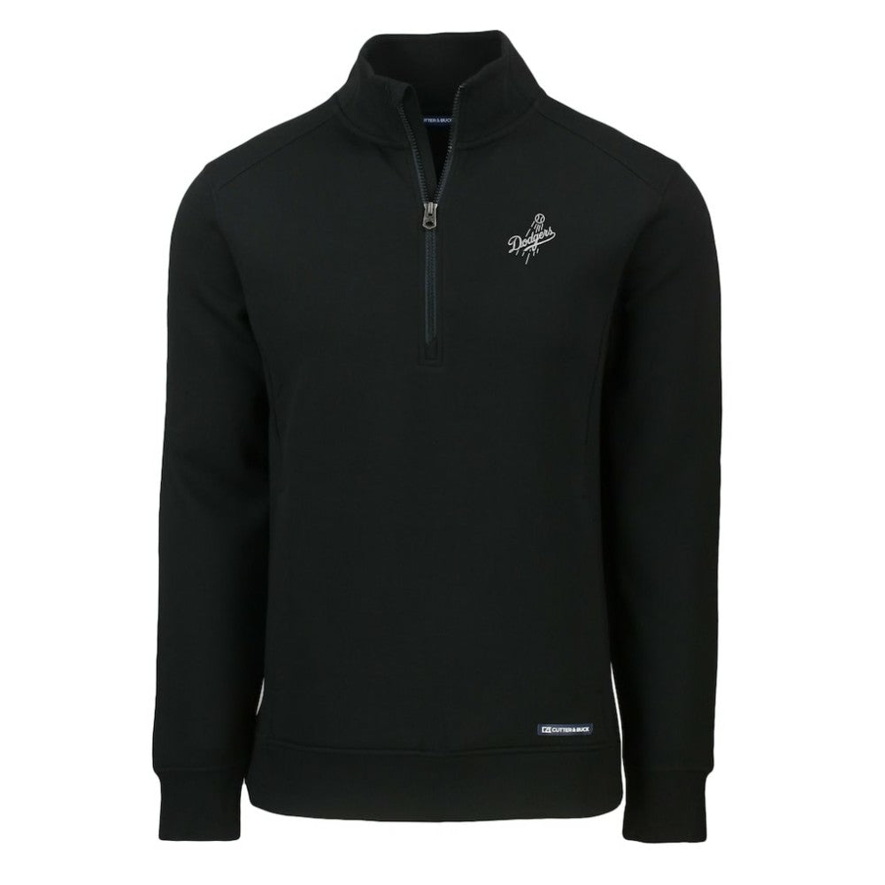 Los Angeles Dodgers Cutter & Buck Roam Eco Quarter-Zip Jacket - Black - MLB on Sale