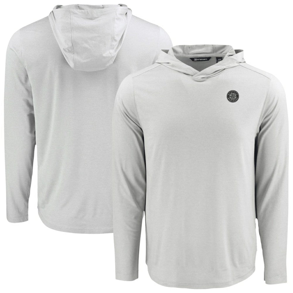 Seattle Mariners Cutter & Buck Coastline Epic Comfort Eco Recycled Hoodie T-Shirt - Gray - MLB Discount