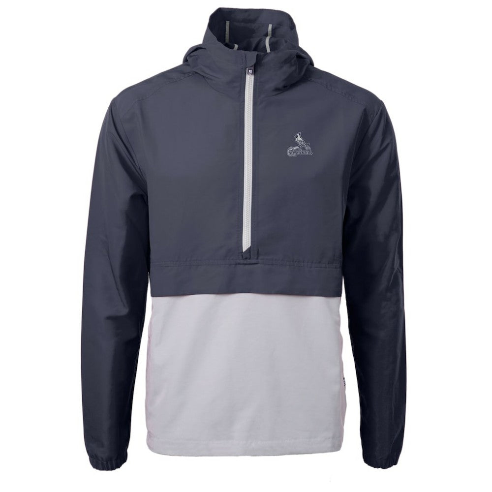 St. Louis Cardinals Cutter & Buck Charter Eco Recycled Anorak Half-Zip Hoodie Jacket - Navy - MLB Discount