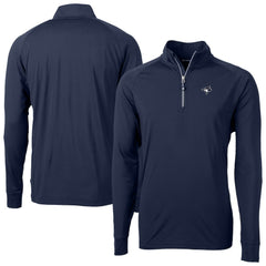 Toronto Blue Jays Cutter & Buck Adapt Eco DryTec Raglan Quarter-Zip Jacket - Navy - MLB on Sale