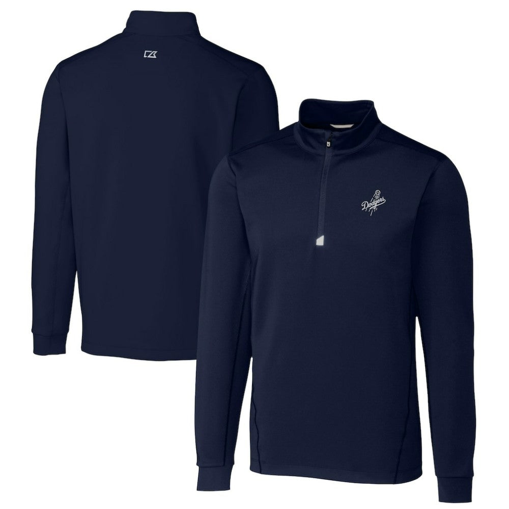 Los Angeles Dodgers Cutter & Buck Big & Tall Traverse Stretch Quarter-Zip Pullover Top - Navy - MLB on Sale
