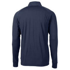 New York Yankees Cutter & Buck Big & Tall Adapt Eco DryTec Raglan Quarter-Zip Jacket - Navy - MLB Discount