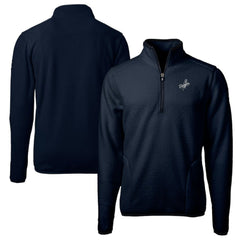 Los Angeles Dodgers Cutter & Buck Big & Tall Cascade Eco Fleece Quarter-Zip Jacket - Navy - MLB Online