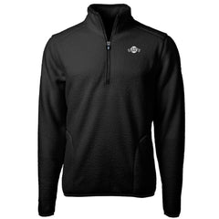 San Francisco Giants Cutter & Buck Big & Tall Cascade Eco Fleece Quarter-Zip Jacket - Black - MLB Discount