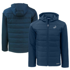 Los Angeles Dodgers Cutter & Buck Big & Tall Evoke Hybrid Eco Softshell Recycled Full-Zip Hooded PrimaLoft Jacket - Navy - MLB Lifestyle