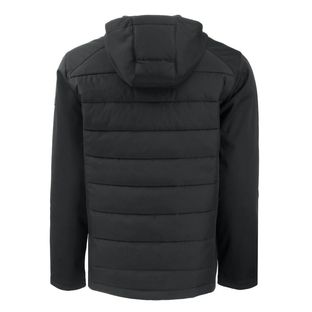 New York Yankees Cutter & Buck Big & Tall Evoke Hybrid Eco Softshell Recycled Full-Zip Hooded PrimaLoft Jacket - Black - MLB Online