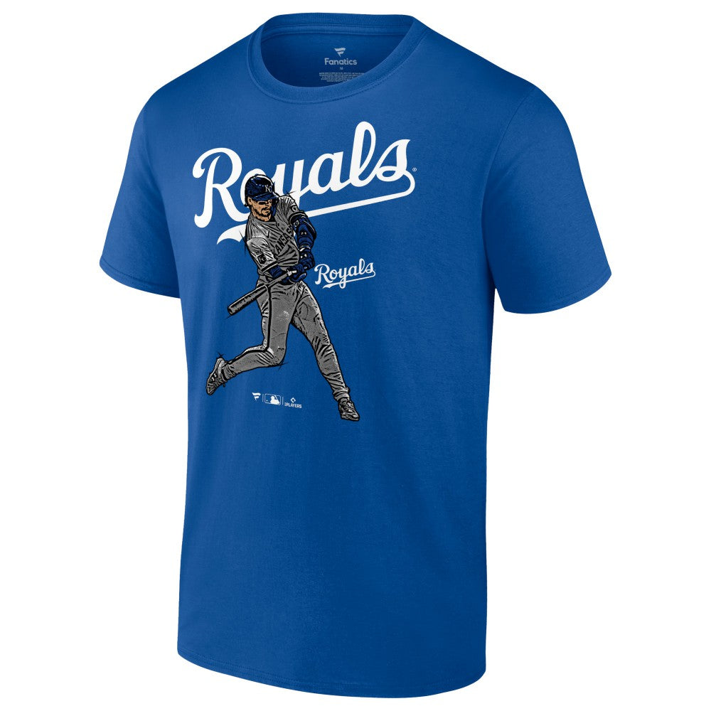 Bobby Witt Jr. Kansas City Royals Player Swing T-Shirt - Royal - MLB Lifestyle