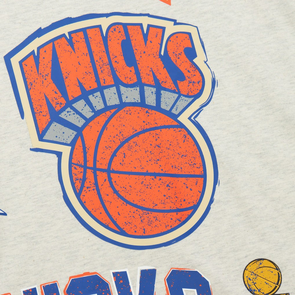 New York Knicks Hardwood Classics Legacy Defined Retro Championship T-Shirt Oatmeal | Mitchell & Ness US