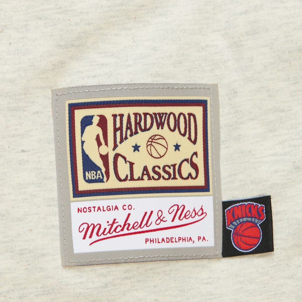 New York Knicks Hardwood Classics Legacy Defined Retro Championship T-Shirt Oatmeal | Mitchell & Ness US