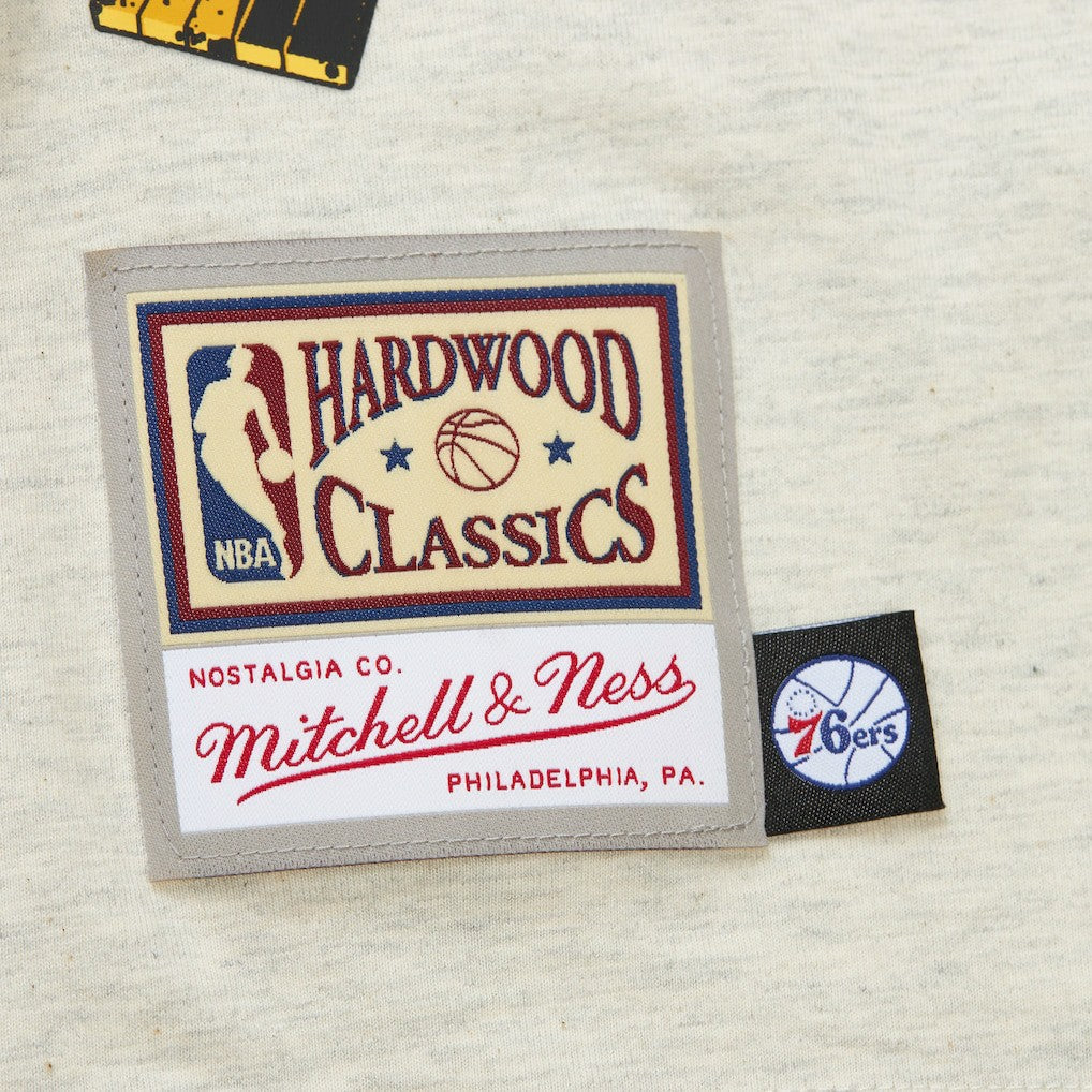 Philadelphia 76ers Hardwood Classics Legacy Defined Retro Championship T-Shirt Oatmeal | Mitchell & Ness for sale