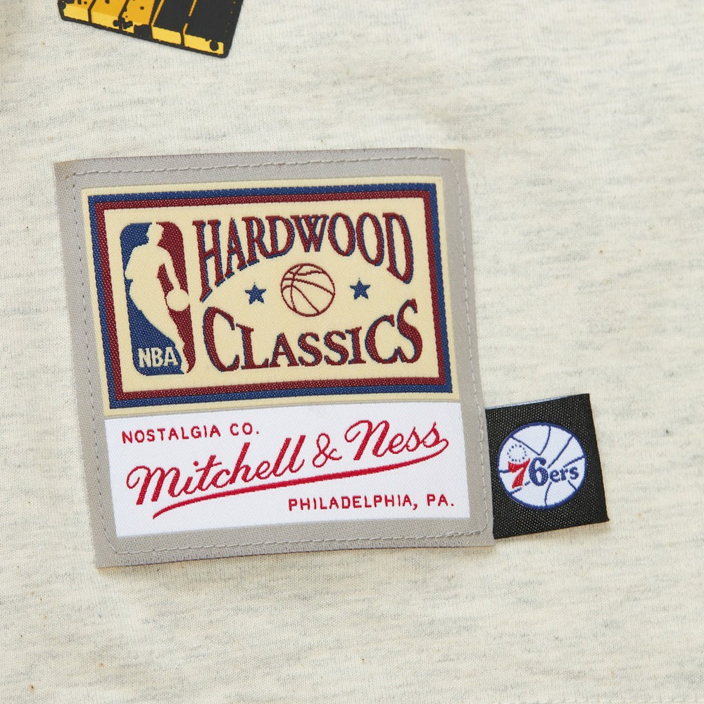 Philadelphia 76ers Hardwood Classics Legacy Defined Retro Championship T-Shirt Oatmeal | Mitchell & Ness for sale