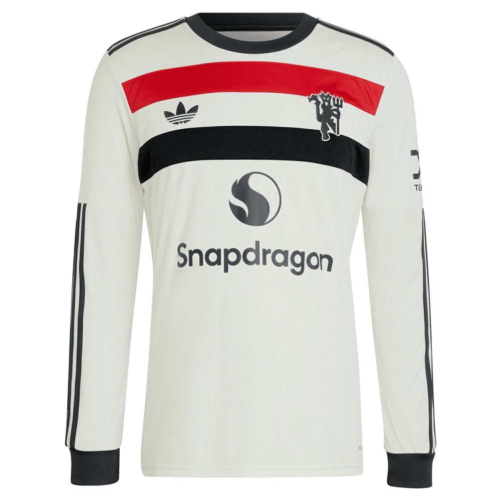 Alejandro Garnacho Manchester United Originals 2024/25 Third Replica Long Sleeve Jersey Cream - Adidas