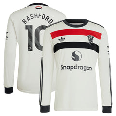 Marcus Rashford Manchester United Originals 2024/25 Third Replica Long Sleeve Jersey Cream - Adidas outlet